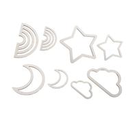 8pcs Wood Dreamcatcher Ring Frame Unfinished Hollow Craft Set