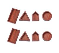 8pcs Wood Frame Jewelry Casting Mold for Pendant Making, Coffee Finish | Crystal Epoxy Craft Supply, Handmade Look, Beginners and Jewellery Makers, Workshop DIY Use Random Style