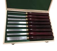 8Pcs Wood Lathe Chisel Set Woodworking Wood Chisel Set Wood Turning Tools,High Speed Steel Blades, Wood Handle