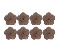 8Pcs Wooden Car Air Freshener Diffuser, Flower Shaped Essential Oil Diffuser for Car, Natural Walnut Wood Design with Clip On Vent, Aromatherapy Diffuser for Home Office Wardrobe Y