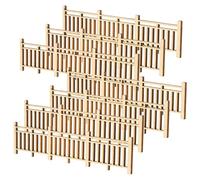 8pcs Wooden Miniature Fence Decor and Fairy Gardens | 1: 50 Scale, Easy Shaping, Realistic Smooth Finish, Compact DIY Styling for Terrariums and Handmade Scenes