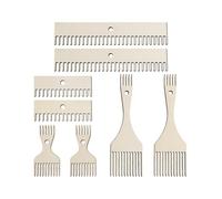 8pcs Wooden Weaving Loom Comb Kit for Blanket Making,Wood Beater Comb for Knitting Handcraft Rug