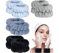 8pcs Wrist Bands for Washing Face, Absorbent Face Washing Wristbands, Microfiber Women's Spa Wrist Towels, Stretchy Wash Band for Man, Prevent Water from Spilling Down Your Arms