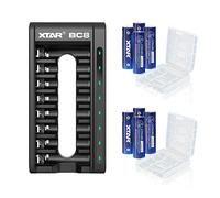 8pcs XTAR 1.5V lithium 4150mWh rechargeable battery aa with charger XTAR BC8 1.2V 1.5V AA AAA Charger