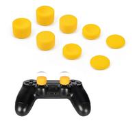 8PCS Yellow Thumb Grips Caps for PS5/PS4 Controller, Anti-Slip Silicone Thumb Stick Caps and Joystick Grip Covers - Anti-Sweat Controller Grip Protective Cover for Long Gaming Sessions