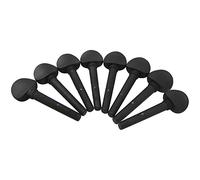 8Pcs Yootones 3/4 Wooden Cello Tuning Tuner Pegs With Predrilled Compatible with Cello Musical Instruments Accessories (3/4, Black)