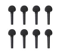 8Pcs Yootones 3/4 Wooden Violin Tuning Pegs With Predrilled for 3/4 Violin Fiddle Replacement Sets (Black)