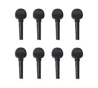 8Pcs Yootones 4/4 Wooden Violin Tuning Pegs With Predrilled for 4/4 Violin Fiddle Replacement Sets (Black)