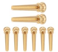 8Pcs Yootones Brass Guitar Bridge Pins End Pins String Pegs for Folk Acoustic Guitars (Gold)