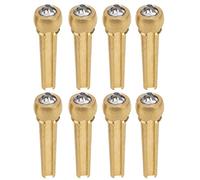 8Pcs Yootones Guitar Bridge Pins Solid Brass String Pegs End Pins with Crystal Head Compatible with Folk Acoustic Guitar Music Instrument Parts (White)