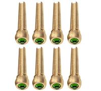 8Pcs Yootones Guitar Bridge Pins Solid Brass String Pegs End Pins with Crystal Head Compatible with Folk Acoustic Guitar Music Instrument Parts (Green)