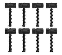 8Pcs Yootones Guitar String Saddle Code Guitar Bridge Saddles Compatible with Bass Jazz Tele Electric Guitar Part (Black)