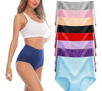 8PCS Zenywear Leakproof Panties Bloomyfit Leak Proof Underwear Shapewear for Women Tummy Control Body Shaper (UK, Alpha, L, Regular, Regular, 8 Pcs)