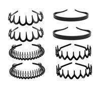 8PCS Zigzag Headband for Women's Hair Non-Slip U Shape Shark Tooth Comb Headbands No Pressure No Headache Comfortable Hair Bands Wavy Non-Slip Zig Zag Hair Band for Makeup Washing Sport