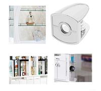 8pcs Zinc Alloy Adjustable Glass Shelf Brackets with Anti-Slip Pads, Fits 6-10mm Thick Shelves, Clamp Support Plate Holders for CABI