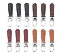 8PCS Zipper Pull Replacement, Durable Zinc Alloy & PU Leather Detachable Zipper Tabs for Luggage, Backpacks, Suitcases, Jackets, Bags, Handbags Repair