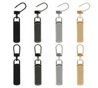 8PCS Zipper Pull Replacement for Small Holes, Detachable Replacement Zipper Pulls Removable Metal Zip Puller for Luggage Jackets Backpacks Boots Purse Coat Pants