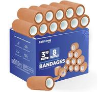 8Piece Self Adherent Cohesive Wrap Bandages Bundle Pack 3-In Wide 5 Yds Self Adhesive Non ven Bandage Rolls, Athletic Tape For Wrist & Hand, Premium-Grade Medical Stretch Wrap, Ankle Tape