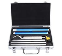 8Piece Wood Turning Tool Set with Tungsten Carbide Inserts - Stainless Steel Lathe Rougher & Finisher Tools with Adjustable Aluminium Handles for Woodworking