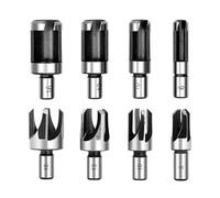 8Pieces Carbon Steel Cork Cutter Woodworking Drill Bits For Cork Drills Round Drill Bits Carbon Steel Wood Drilling