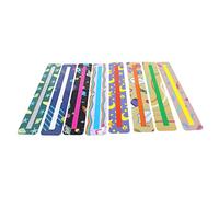 8Pieces Cartoon Guided Reading Strips for Kids Students Reading Colorful Text Overlays Strips Kit Early Tools Finger Focus Reader Highlighter Rings for Dyslexia Kids