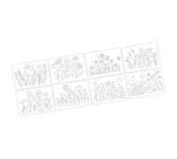 8Pieces Hollow Out Drawing Templates for Crafting
