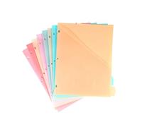 8Pieces Indexs Page with Reinforced Edges Universals 6 Holes Fit for Students Professional Dividers