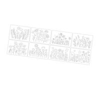 8Pieces Precisions Cut Stencils Set Hollow Out Drawing Templates Suitable for Bulletin Boards and Creative Journals Handwriting Practice Stencil