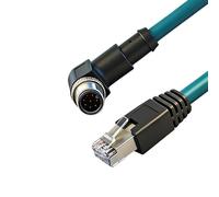 8Pin to RJ45 8Pin Coding Connector Double Shielded Drag Chain Networking Cable RJ45 Cord for Data Transmission Ethernet Cable