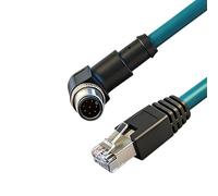 8Pin to RJ45 8Pin Coding Connector Double Shielded Drag Chain Networking Cable RJ45 Cord for Data Transmission Ethernet Cable