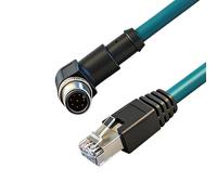 8Pin to RJ45 8Pin Coding Connector Double Shielded Drag Chain Networking Cable RJ45 Cord for Data Transmission Ethernet Cable