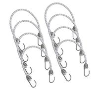 8pk 30" Bungee Rope with Stainless Steel Hooks Cords Shock Elastic Marine Boat