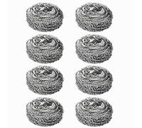8pk Heavy Duty Spiral Stainless Steel Scourers | Rust Resistant Soft Stainless Steel |Helps Remove Dirt, Washing and Cleaning Dishes Scourer