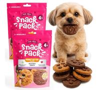 8pk Natural Dog Treats For Small Puppies Peanut Butter Flavour Cookies Shape Chew For 8 Weeks Above Small to Large Breeds Grain Free Biscuits Low Fat Sweet Potato Snacks with Real Meat For Pooch