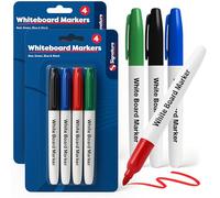 8pk Whiteboard Marker, Assorted Colour White Board Markers for Office or Home, Chisel Tip Boards Colouring Pen Writing, Planning, Teaching & Presentations, Low Odour, Easy Erase, Long Lasting