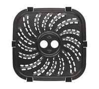 8QT Air Fryer Grill Plate Compatible with For PowerXL and For Vortex Pro Air Fryer Plus and Easy to Clean Carbon Steel Tray with 6 Rubber Tabs (22 * 22cm)