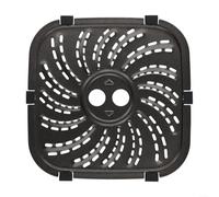 8QT Air Fryer Grill Plate for PowerXL For Vortex For Pro Plus| Carbon Steel Crisper Tray with Nonstick Coating & 6 Rubber Tabs| Dishwasher Safe Replacement Basket Insert(22 * 22cm)