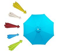 8ribs/6ribs Patio Umbrella Canopy Replacement Fade & Tear Resistant for Garden, Lawn, Backyard⌀9ft/10ft/11ft/6.5ft/8.2ft (Lake blue,250cm-8Ribs)