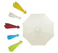8ribs/6ribs Patio Umbrella Canopy Replacement Fade & Tear Resistant for Garden, Lawn, Backyard⌀9ft/10ft/11ft/6.5ft/8.2ft (White,250cm-8Ribs)