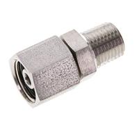 8S & 1/4'' NPT Stainless Steel Straight Swivel with Male Threads 630 bar FKM O-ring Sealing Cone Adjustable ISO 8434-1