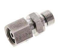 8S & M14x1.5 Stainless Steel Straight Swivel with Male Threads 630 bar FKM O-ring Sealing Cone Adjustable ISO 8434-1