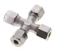 8S Stainless steel Cross Compression Fitting 630 Bar DIN 2353