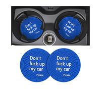 8sanlione 2 Pack Car Cup Holder Coasters, 2.75 Inch Non-Slip PVC Insert Cup Coaster, Anti-Scratch Auto Cup Mats for Women Men, Vehicle Interior Accessories Universal for Car, SUV, Truck (D Blue/2PCS)
