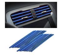 8sanlione 20 Pieces Car Air Conditioner Decoration Strip for Vent Outlet, Universal Waterproof Bendable Air Vent Outlet Trim Decoration, Suitable for Most Air Vent Outlet, Car Accessories (Ice Blue)