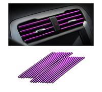 8sanlione Car Air Conditioner Decoration Strip for Vent Outlet, 20 Pieces Universal Waterproof Bendable Polyvinyl Chloride Trim Decoration, Suitable for Most Car - Interior Accessories (Purple)