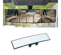 8sanlione Car Rearview Mirrors, Shock Resistant Interior Clip-on Panoramic Rear View Mirror for Car, Wide Viewing Range, 12 inch HD Universal Use for Cars, SUVs, Trucks, Vehicles (White)
