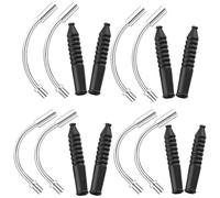 8Sets Bicycle Brake Pipe Accessories,V Bike Brake Noodles Cable Guide Bend Tube Pipe Plastic Sleeves Boots Protector Hose for Smooth and Efficient Braking