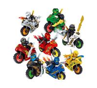 8Stk Ninjago Motorcycle Set Mini Ninja Figures Blocks Toys Fits Lego