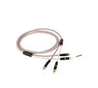 8TC PHONO Cable 8TC Single Crystal Copper Audio Phono Tonearm Cables 2RCA to 2RCA LP Audio Phono Tonearm Cable 2M