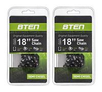 8TEN Chainsaw Chain 18'' .063 .325 74 Drive Links Stihl 260 261 270 280 290 360 361 380 440 460 26 RM3 74 22BPX074G (2 Pack)